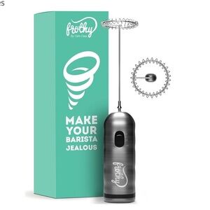 Café Casa Milk Frother for Coffee - 2 Speed Handheld, Drink Mixer Barista